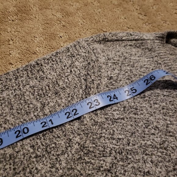 Lucky Brand Sweater Women's Large L Gray Western Split Hem V-Neck Long Sleeve - Picture 7 of 9